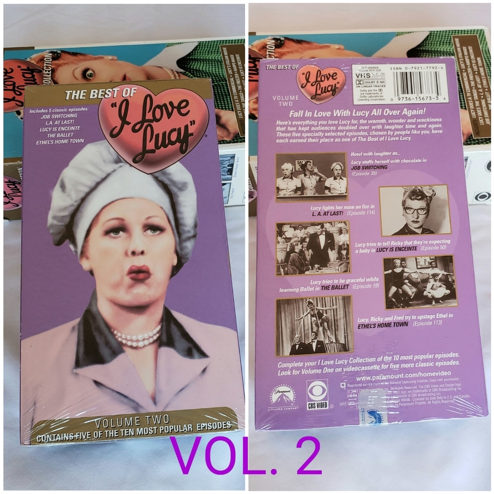 ♡Two "I love Lucy" collection Vol 1 & 2 VHS♡ - Picture 4 of 7